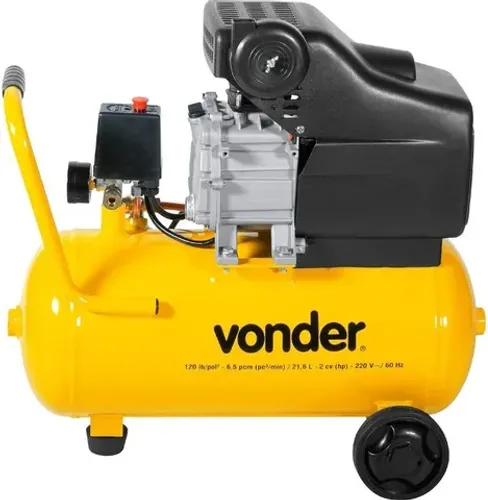 Compressor de ar elétrico portátil Vonder Profissional Leve MCV 216 monofásica 21.6L 2cv 2
