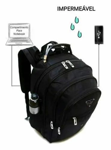 Mochila couro sintético Preta modelos a partir de 69.90