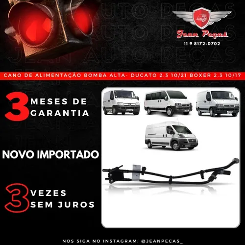 Cano de alimentação bomba de alta - Ducato 2.3 10/21 Boxer 2.3
