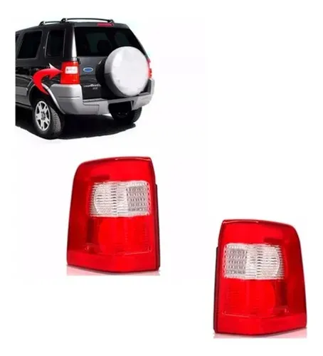 Par Lanterna Traseira Cristal Ecosport 2003 2004 2005 2007