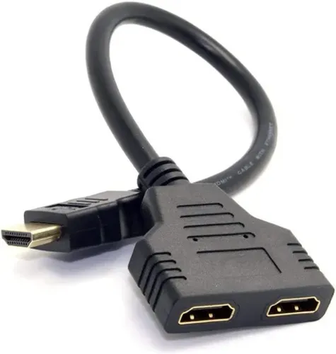 Cabo Duplicador Hdmi em Y 1 Entrada 2 Saidas Splitter 1x2