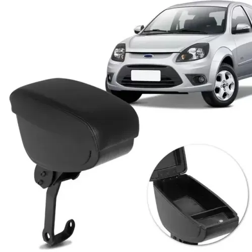 Apoio de Braço Ford Ka 2008 à 2013 - Preto C/ Linha Preta - N300700