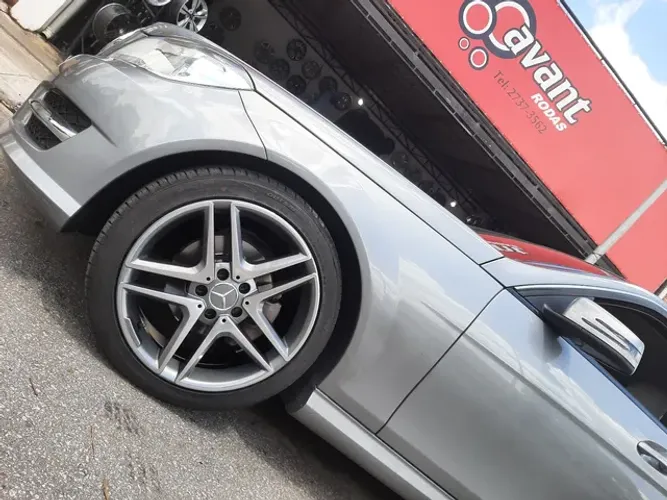 Roda aro 18 Mercedes Amg estrela grafite com face polida 5x112