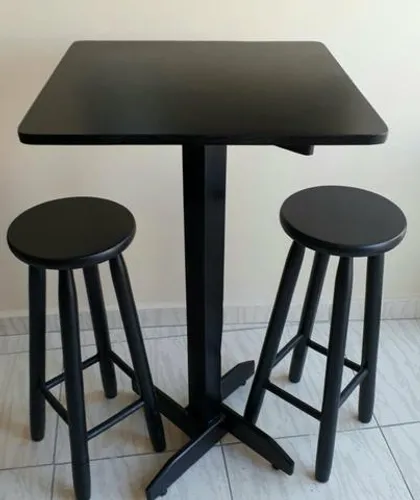 Mesa Alta Bistrô com 2 banquetas