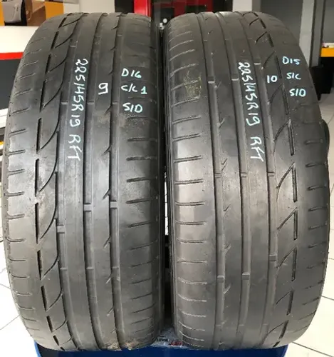 Kit 02 Pneus 225/45r19 Bridgestone Potenza S001 92w Run Flat (usados) 10/11