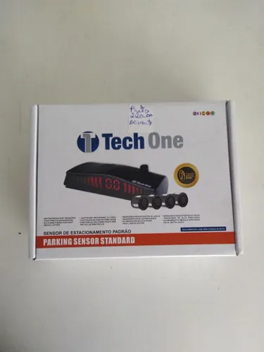 Sensor de estacionamento Tech One. Preto brilhante. Novo instalado.