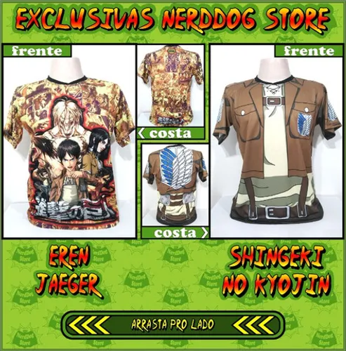 Camisas Exclusivas NerdDog Store (Naruto, Dragon Ball, One Piece, etc)