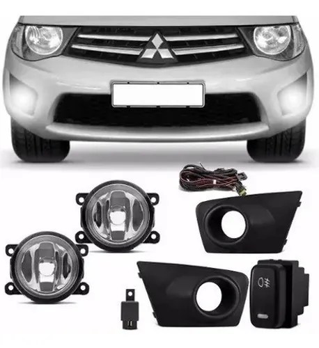 Kit Farol Milha Auxiliar Neblina Triton L200 2011 2012 2013