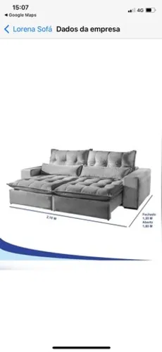 SOFÁ RETRATIL RECLINÁVEL MÁXIMO 2,50 ALTO PADRÃO 