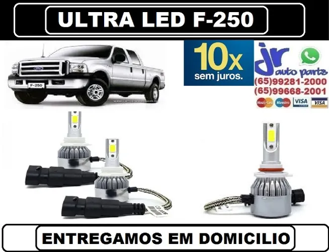 Lampada Ultra LED (Milha) F250 6000K 12V 24V