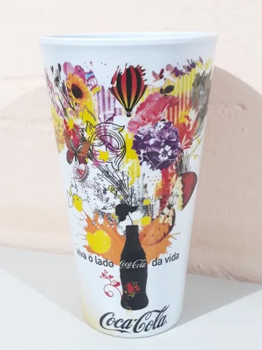 Copos promocionais da Coca-Cola de 500ml de pvc rígido do Avon campanha de 2006 