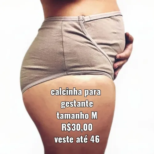 0Calcinha para Gestante com Múltiplas Regulagens Grávida Cotton Algodão 