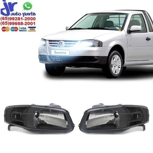Farol Saveiro G4 2006 2007 2008 2009 2010 Foco Simples Máscara Negra