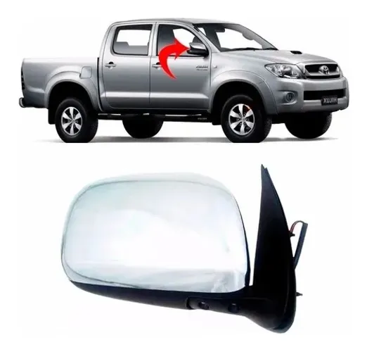 Retrovisor Elétrico Cromado Sem Pisca Hilux 2005 2006 A 2011