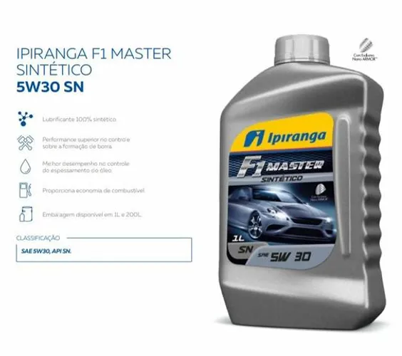 Lubrificante Ipiranga F1 Master 5W30 óleo de motor sintético