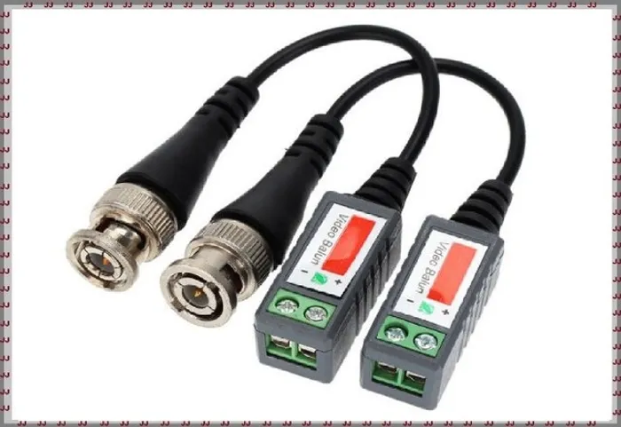 1 Par de Video Balun Passivo Cftv Conversor Utp Hd Ahd-tvi-cvi