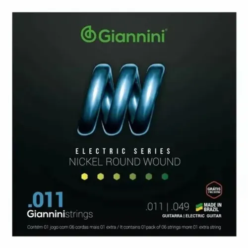 Encordoamento Giannini Guitarra Geegst 0.11 1ºmi Extra
