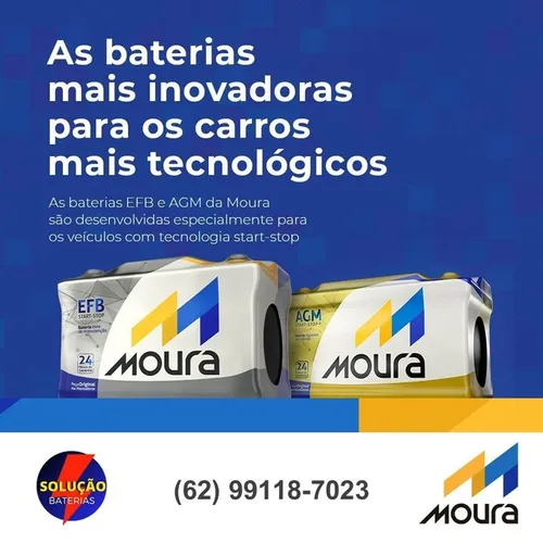 Bateria Moura 60Ah Revenda Autorizada Goiânia e Aparecida de Goiânia