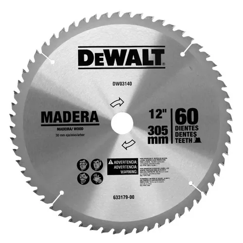 Disco Lâmina de Serra Esquadria para Madeira 12 Polegadas 305mm x 30mm 60 Dentes DeWalt