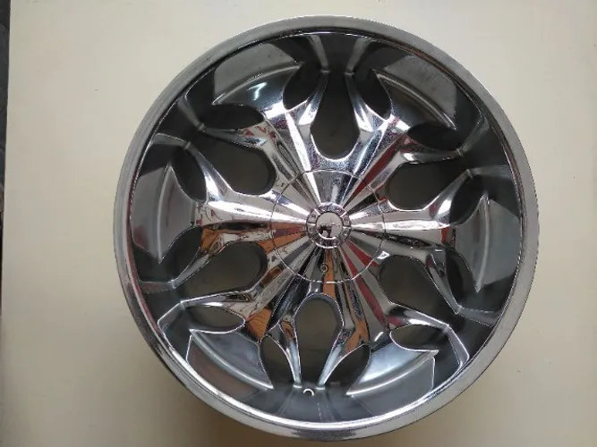Rodas Aro 22 Akusa  5x112 5x120 23x9,5 Offset 15 Cromada  Nova 