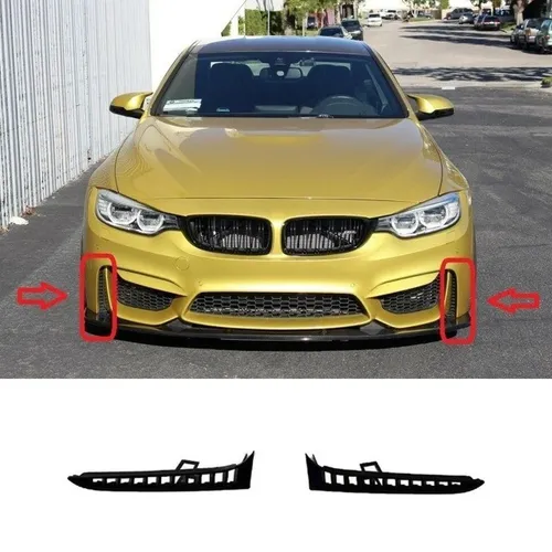Par Aplique Lateral Grade Milha Parachoque Dianteiro BMW M3 2015 2016 2017 2018