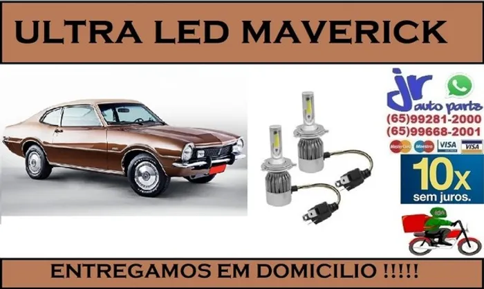 Lampada Ultra LED (Baixa e Alta) Maverick 6000K 12V 24V