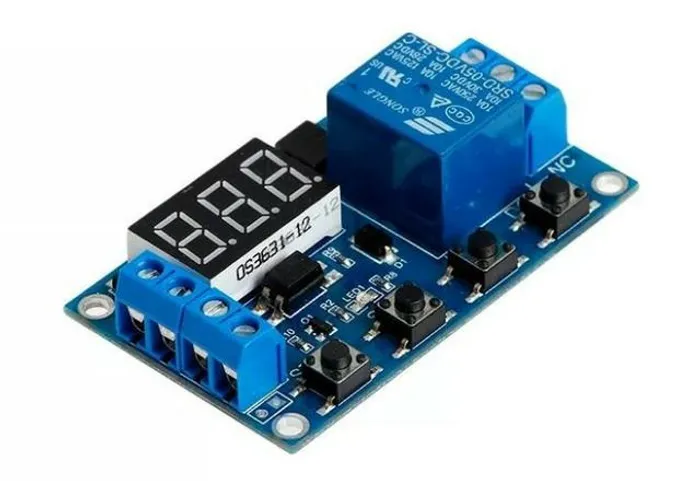 Temporizador Digita Módulo Relé Ajustável Até 999 Min, Delay Timer Arduino - Pi COD-AM63 