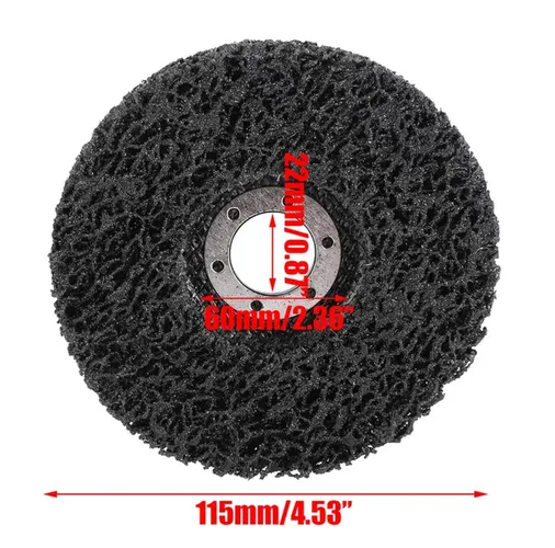 Disco de limpeza remoção polimento ferrugens,tintas 40g Tam. 115mm furo 22mm