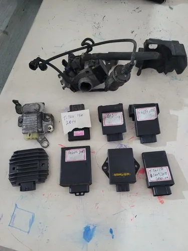 Modulo titan,biz,xre 300, 125,injeção completa, pinça de freio, 
