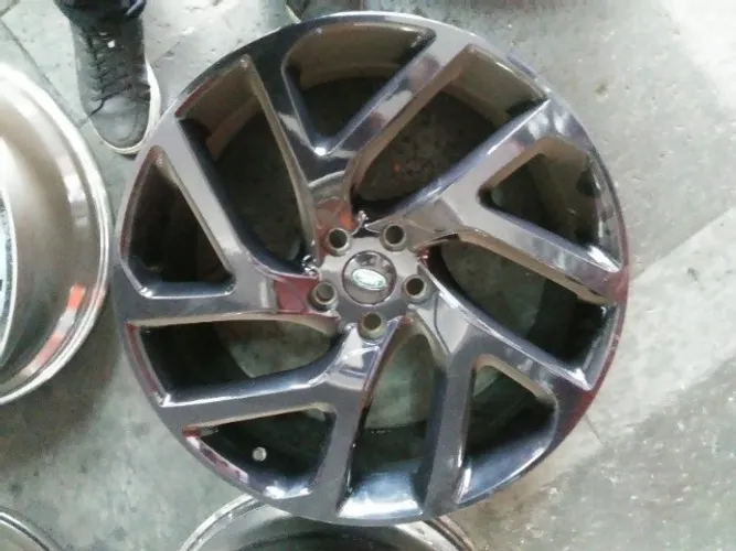 Rodas Aro 22 Land Rover 5x120 22x9 Offset 38 Preta Brilhante Seminova 