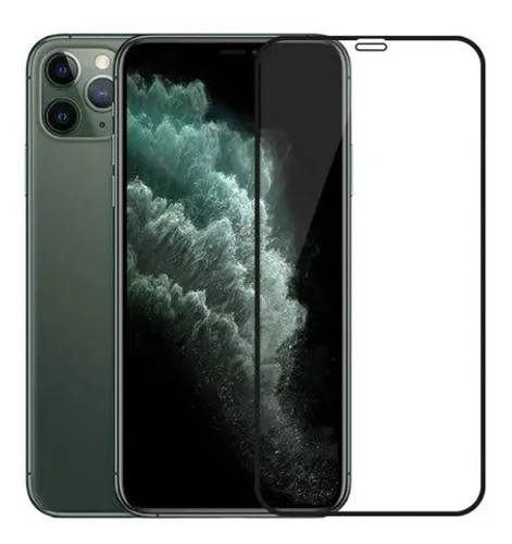 Película 3D de Vidro iPhone 11 Pro Universal Preto Borda Infinita