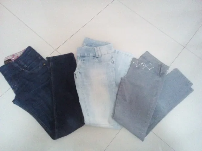 Calças Femininas Jeans Skinny
