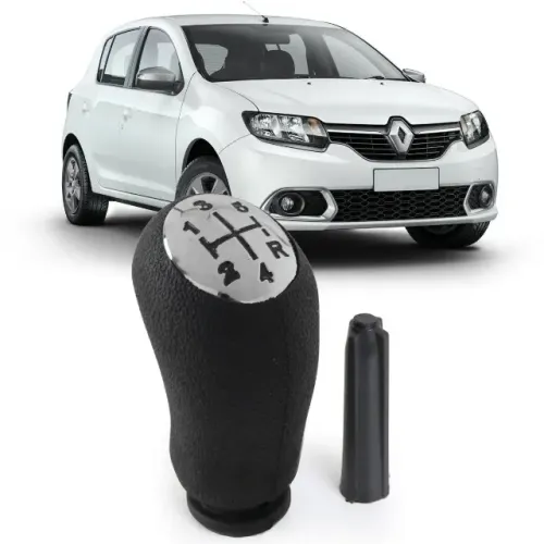 Bola Manopla Câmbio Cromada para Sandero, Logan, Duster Renault