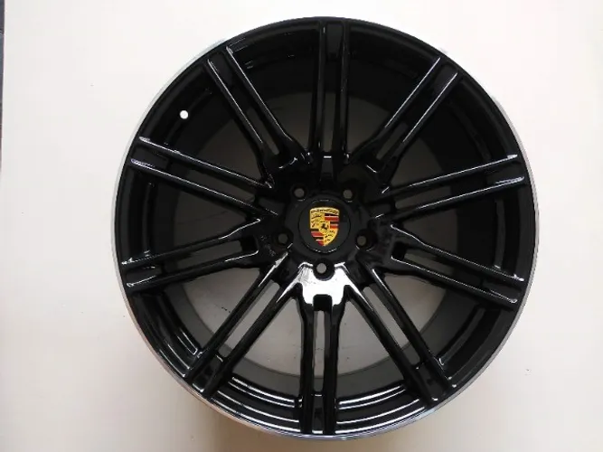 Rodas Aro 22 Porsche 857 5X130  Tala 10 Offset 50 Preta  Nova 