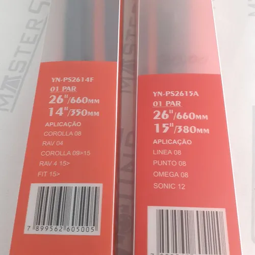 Palheta dianteira. Modelo  específico dos carros na embalagem. Nova. Colocada. O par