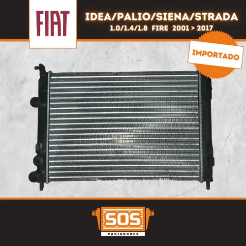Radiador Fiat Idea/Palio/Siena/Strada FIRE (Importado) 2001/2017