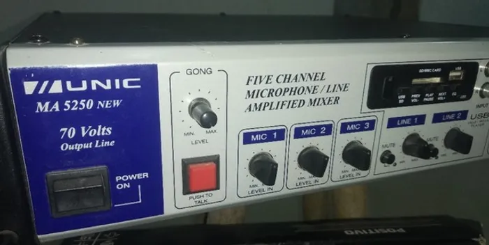 Amplificador Mixer Gong Unic Ma5250