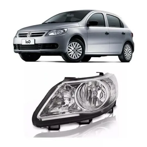 Farol Foco Duplo Gol Saveiro Voyage G5 Cromado Esquerdo
