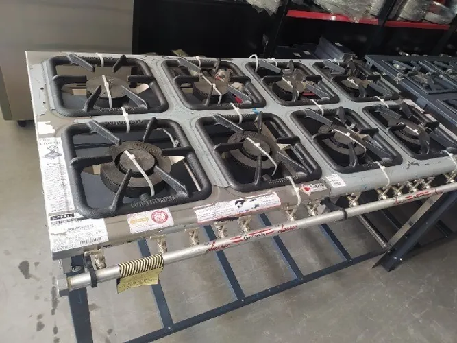 Fogão 6 bocas total inox