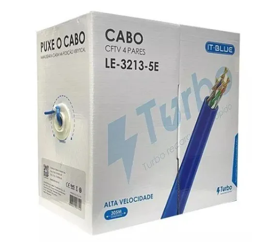 Cabo de rede It blue 305m (honestidade e qualidade distribuidora JK eletrônicos)