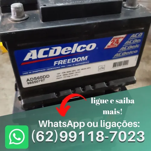 Bateria 60Ah Positivo Lado Direito, Já entregue e instalada