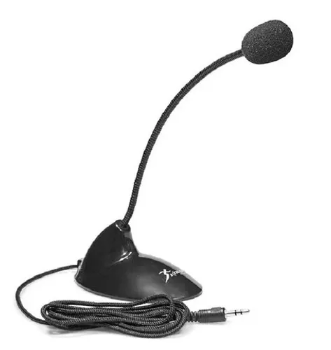 Microfone De Mesa Alta Sensibilidade Flexível Skype Gamer