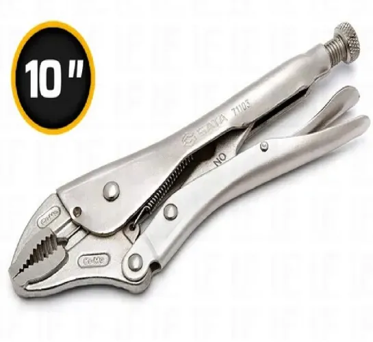 Alicate De Pressão Sata 10'' Polegadas Mordente Curvo