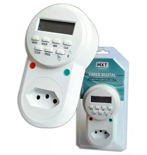 Timer Digital Bivolt Temporizador 16 Programas Liga e Desliga Mxt