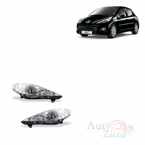 Farol Peugeot 207 2007 à 2014 Cromado