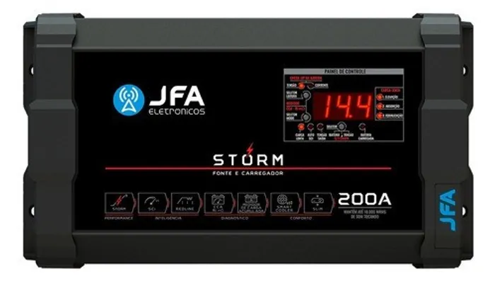Fonte Automotiva Carregador Bateria Jfa Storm 200a Mono 220v