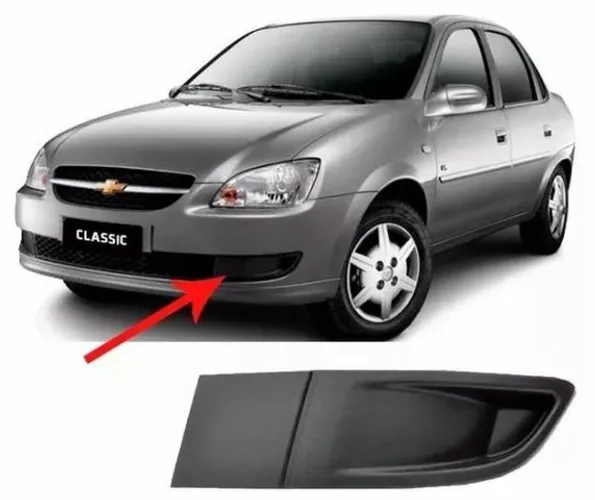 Grade Moldura Milha s/ furo Corsa Classic 2010 A 15 Esquerdo
