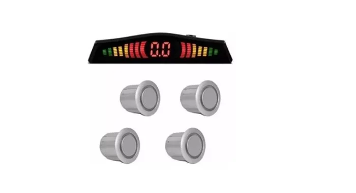 Sensor de Estacionamento Orbe 4 Pontos Prata B-061 18mm Display