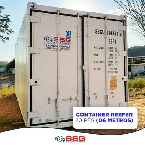 Locação Contêiner Marítimo Refrigerado/Congelado usado 20 pés (06 metros)