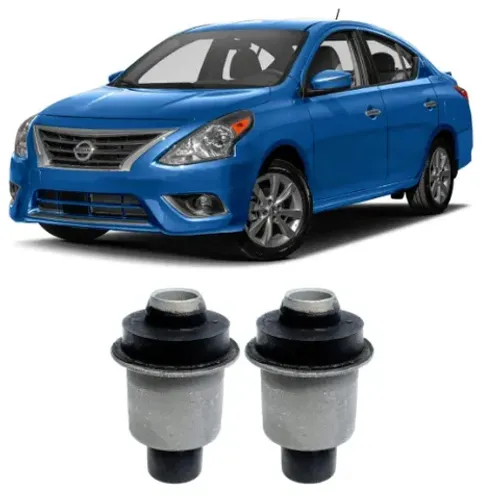 Par Bucha do Quadro do Motor Suspensão Dianteira Nissan Versa 2012 2020